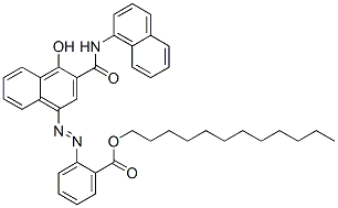 1-Hydroxy-4-[2-(dodecyloxycarbonyl)phenylazo]-N-(1-naphtyl)-2-naphthamide CAS#: 23681-56-3