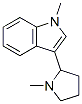 1-Methyl-3-(1-methyl-2-pyrrolidinyl)-1H-indole CAS#: 19137-61-2