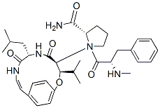 1-(N-Methyl-L-phenylalanyl)-N-[(3R,4S,7S)-3-isopropyl-7-(2-methylpropyl)-5,8-dioxo-2-oxa-6,9-diazabicyclo[10.2.2]hexadeca-10,12,14(1),15-tetren-4-yl]-L-prolinamide CAS#: 22400-56-2