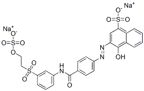 1-Naphthalenesulfonic acid, 4-hydroxy-3-[[4-[[[3-[[2- (sulfooxy)ethyl]sulfonyl]phenyl]amino]carbonyl]phenyl ]azo]-, disodium salt CAS#: 113833-54-8