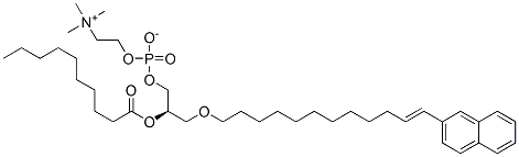1-O-(12-(2-naphthyl)dodec-11-enyl)-2-O-decanoyl-sn-glycerol-3-phosphocholine CAS#: 111621-45-5