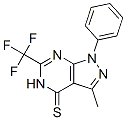 1-Phenyl-3-methyl-6-trifluoromethyl-pyrazolo(3,4-d)pyrimidine-4(5H)thione CAS#: 102989-83-3
