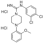 1-Piperazinecarboximidamide, N-(3,4-dichlorophenyl)-4-(2-methoxyphenyl )-, dihydrochloride CAS#: 107707-55-1