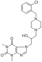 1-Piperazineethanol, 4-(o-chlorobenzyl)-alpha-(1,3-dimethyl-7-xanthiny lmethyl)- CAS#: 19971-95-0