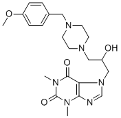 1-Piperazineethanol, alpha-(1,3-dimethyl-7-xanthinylmethyl)-4-(p-metho xybenzyl)- CAS#: 19972-00-0