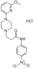 1-Piperazinepropanamide, 4-(6-methoxy-2-pyridinyl)-N-(4-nitrophenyl)-, monohydrochloride CAS#: 104373-68-4