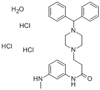 1-Piperazinepropanamide, 4-(diphenylmethyl)-N-(3-(methylamino)phenyl)- , hydrochloride, hydrate (2:6:1) CAS#: 107314-69-2
