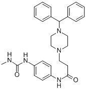 1-Piperazinepropanamide, 4-(diphenylmethyl)-N-(4-(((methylamino)carbon yl)amino)phenyl)- CAS#: 107314-45-4