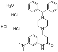 1-Piperazinepropanamide, N-(3-(dimethylamino)phenyl)-4-(diphenylmethyl )-, hydrochloride, hydrate (2:6:1) CAS#: 107314-65-8