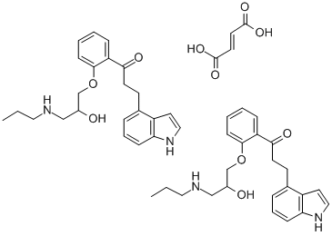 1-Propanone, 1-(2-(2-hydroxy-3-(propylamino)propoxy)phenyl)-3-(1H-indo l-4-yl)-, (E)-2-butenedioate (2:1) (salt) CAS#: 109947-21-9