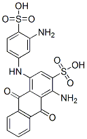 1-amino-4-(3-amino-4-sulphoanilino)-9,10-dihydro-9,10-dioxoanthracene-2-sulphonic acid CAS#: 128-99-4