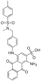 1-amino-9,10-dihydro-4-[[4-[[methyl[(4-methylphenyl)sulphonyl]amino]methyl]phenyl]amino]-9,10-dioxoanthracene-2-sulphonic acid CAS#: 18013-23-5
