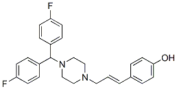 1-(bis(4-fluorophenyl)methyl)-4-(3-(4'-hydroxyphenyl)-2-propenyl)piperazine CAS#: 100551-77-7