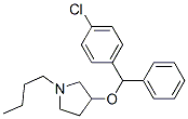 1-butyl-3-[(4-chlorophenyl)-phenyl-methoxy]pyrrolidine CAS#: 102446-17-3
