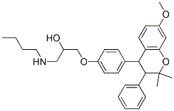 1-butylamino-3-[4-(7-methoxy-2,2-dimethyl-3-phenyl-chroman-4-yl)phenox y]propan-2-ol CAS#: 109736-12-1
