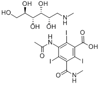 1-deoxy-1-(methylamino)-D-glucitol 3-(acetylamino)-2,4,6-triiodo-5-[(methylamino)carbonyl]benzoate CAS#: 13087-53-1