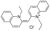 1-ethyl-2-((1-ethyl-1,2-dihydro-2-quinolylidene)methyl)quinolinium chloride CAS#: 2402-42-8