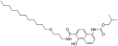 1-hydroxy-5-(2-methylpropyloxycarbonylamino)-N-(3-dodecyloxypropyl)-2-naphthoamide CAS#: 110560-22-0