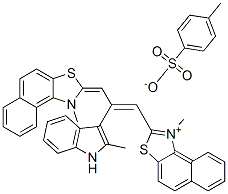 1-methyl-2-[2-(2-methylindol-3-yl)-3-(1-methylnaphtho[1,2-d]thiazolin-2-ylidene)propenyl]naphtho[1,2-d]thiazolium p-toluenesulphonate CAS#: 18244-79-6