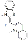 1-methyl-2-[(3-methyl-3H-benzothiazol-2-ylidene)methyl]quinolinium iodide CAS#: 16768-72-2