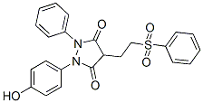 1-(p-Hydroxyphenyl)-2-phenyl-4-[2-(phenylsulfonyl)ethyl]pyrazolidine-3,5-dione CAS#: 1107-46-6