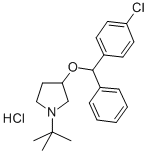 1-tert-Butyl-3-(p-chloro-alpha-phenylbenzyloxy)pyrrolidine hydrochlori de CAS#: 102584-35-0