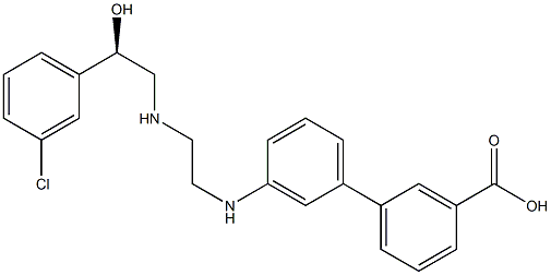 [1,1'-Biphenyl]-3-carboxylicacid,3'-[[2-[[(2R)-2-(3-chlorophenyl)-2-hydroxyethyl]aMino]ethyl]aMino]- CAS#: 252920-94-8