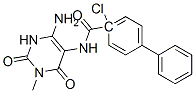 [1,1-Biphenyl]-4-carboxamide,  N-(4-amino-1,2,3,6-tetrahydro-1-methyl-2,6-dioxo-5-pyrimidinyl)-4-chloro- CAS#: 214334-81-3