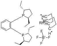 (-)-1,2-BIS((2R,5R)-2,5-DIETHYLPHOSPHOLANO)BENZENE(CYCLOOCTADIENE)RHODIUM(L)TETRAFLUOROBORATE CAS#: 228121-39-9