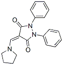 1,2-Diphenyl-4-(1-pyrrolidinylmethylene)-3,5-pyrazolidinedione CAS#: 24665-81-4