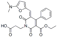 1(2H)-Pyridinepropanoic  acid,  3-[[5-(dimethylamino)-2-furanyl]methylene]-5-(ethoxycarbonyl)-3,6-dihydro-2,6-dioxo-4-phenyl-  (9CI) CAS#: 207675-73-8