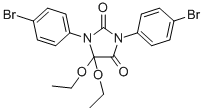 1,3-BIS(4-BROMOPHENYL)-5,5-DIETHOXY-2,4-IMIDAZOLIDINEDIONE CAS#: 113567-53-6
