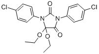 1,3-BIS(4-CHLOROPHENYL)-5,5-DIETHOXY-2,4-IMIDAZOLIDINEDIONE CAS#: 113569-25-8