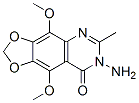1,3-Dioxolo[4,5-g]quinazolin-8(7H)-one,  7-amino-4,9-dimethoxy-6-methyl- CAS#: 108676-49-9