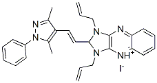 1,3-diallyl-2-[2-(3,5-dimethyl-1-phenyl-1H-pyrazol-4-yl)vinyl]-1H-imidazo[4,5-b]quinoxalinium iodide CAS#: 23427-51-2