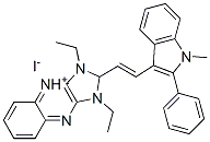 1,3-diethyl-2-[2-(1-methyl-2-phenyl-1H-indol-3-yl)vinyl]-1H-imidazo[4,5-b]quinoxalinium iodide CAS#: 25078-74-4