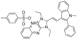 1,3-diethyl-2-[2-(1-methyl-2-phenyl-1H-indol-3-yl)vinyl]-1H-imidazo[4,5-b]quinoxalinium toluene-p-sulphonate CAS#: 29329-88-2