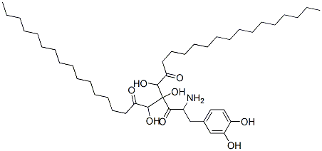 1,3-dihexadecanoyl-2-(2-amino-3-(3,4-dihydroxyphenyl)propanoyl)propane-1,2,3-triol CAS#: 100858-16-0