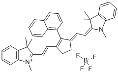 1,3,3-TRIMETHYL-2-((E)-2-(2-(1-NAPHTHYL)-3-[(E)-2-(1,3,3-TRIMETHYL-1,3-DIHYDRO-2H-INDOL-2-YLIDENE)ETHYLIDENE]-1-CYCLOPENTEN-1-YL)ETHENYL)-3H-INDOLIUM TETRAFLUOROBORATE CAS#: 262607-20-5