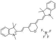 1,3,3-TRIMETHYL-2-((E)-2-[5-[(Z)-2-(1,3,3-TRIMETHYL-1,3-DIHYDRO-2H-INDOL-2-YLIDENE)ETHYLIDENE]-2H-PYRAN-3(6H)-YL]ETHENYL)-3H-INDOLIUM TETRAFLUOROBORATE CAS#: 262607-24-9