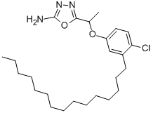 1,3,4-Oxadiazol-2-amine, 5-(1-(4-chloro-3-pentadecylphenoxy)ethyl)- CAS#: 111253-97-5