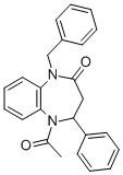 1,3,4,5-Tetrahydro-5-acetyl-4-phenyl-1-(phenylmethyl)-2H-1,5-benzodiaz epin-2-one CAS#: 105931-88-2