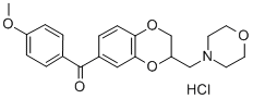 1,4-Benzodioxan, 7-(p-methoxybenzoyl)-2-(morpholinomethyl)-, hydrochlo ride CAS#: 100323-45-3