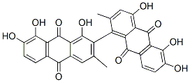 (-)-1',4,5,6,7',8'-Hexahydroxy-2,3'-dimethyl-1,2'-bi[9,10-anthraquinone] CAS#: 11032-85-2