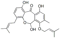 1,6,10-Trihydroxy-4-(3-methyl-2-butenyl)-7-[(3-methyl-2-butenyl)oxy]-8-methyldibenz[b,e]oxepin-11(6H)-one CAS#: 27405-62-5