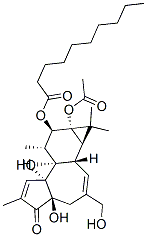 (1aR)-1,1,6,8α-Tetramethyl-3-(hydroxymethyl)-5-oxo-1,1aα,1bβ,4,4a,7aα,7b,8,9,9a-decahydro-5H-cyclopropa[3,4]benzo[1,2-e]azulene-4aβ,7bα,9β,9aα-tetrol 9-acetate 9a-decanoate CAS#: 16561-28-7