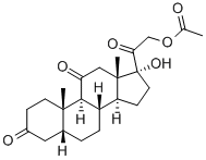17-alpha,21-dihydroxy-5-beta-pregnane-3,11,20-trione 21-acetate CAS#: 1499-59-8