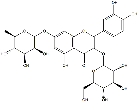3-(β-D-Glucopyranosyloxy)-7-(α-L-rhamnopyranosyloxy)-3',4',5-trihydroxyflavone CAS#: 18016-58-5