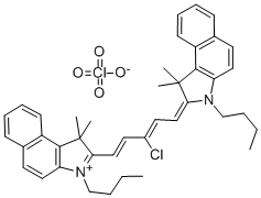 1H-BENZ[E]INDOLIUM, 3-BUTYL-2-[5-(3-BUTYL-1,3-DIHYDRO-1,1-DIMETHYL-2H-BENZ[E]INDOL-2-YLIDENE)-3-CHLORO-1,3-PENTADIENYL]-1,1-DIMETHYL-, PERCHLORATE CAS#: 220002-93-7