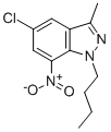 1H-INDAZOLE, 1-BUTYL-5-CHLORO-3-METHYL-7-NITRO- CAS#: 225939-52-6